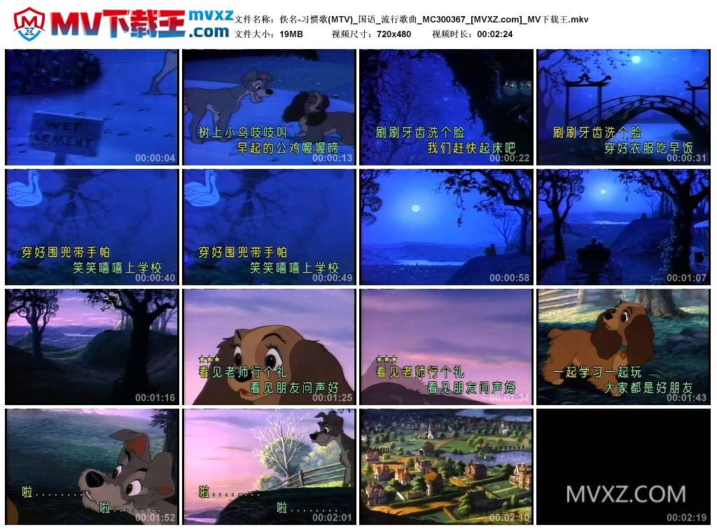 佚名-习惯歌(MTV)_国语_流行歌曲_MC300367